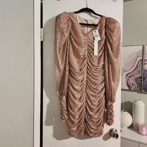 For Love and Lemons sequin champagne dress fancy